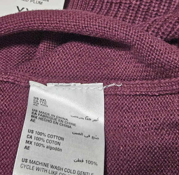 Mens button down mock pull over sweater - Picture 4 of 6